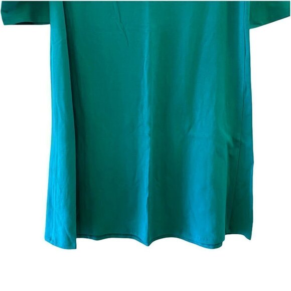 Eileen Fisher Womens Shift Dress Turquoise Green Ballet Neck 3/4 Small New - Picture 4 of 8
